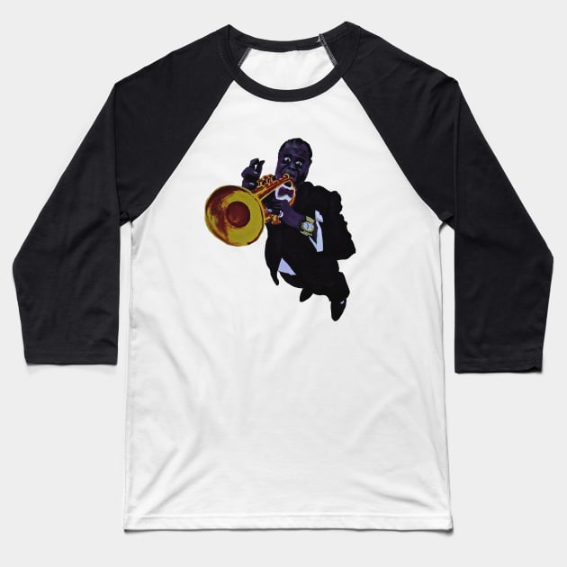 Louis Armstrong Baseball T-Shirt by SPINADELIC